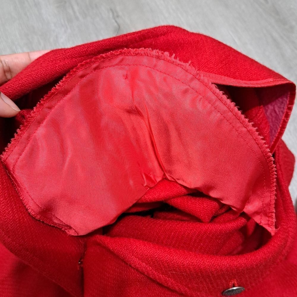 Vintage Pendleton Virgin Wool Cropped Jacket Red … - image 7